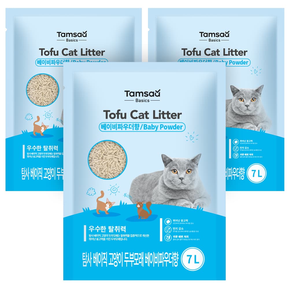 탐사 베이직 프리미엄 고양이 두부모래 7L (약 2.8kg)