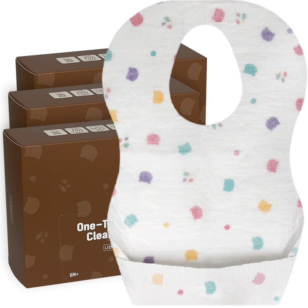 나와아기 일회용턱받이 60매 개별포장