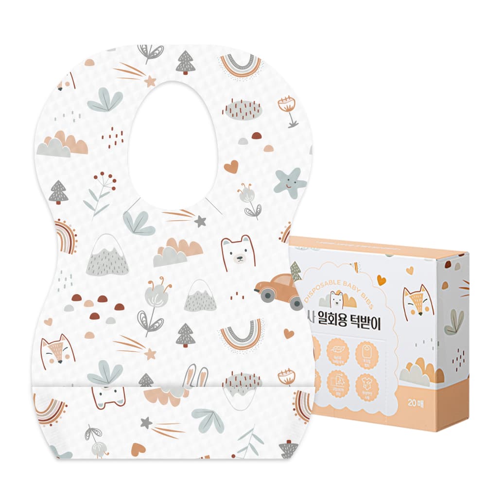 탐사 일회용 턱받이 방수코팅 개별 포장