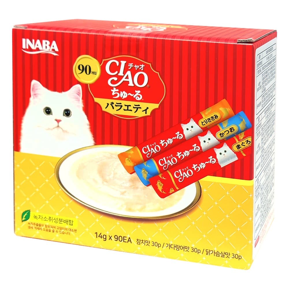 챠오츄르 대용량 90P 코스트코 고양이 츄르 간식 버라이어티 반려묘 차오추르 90P