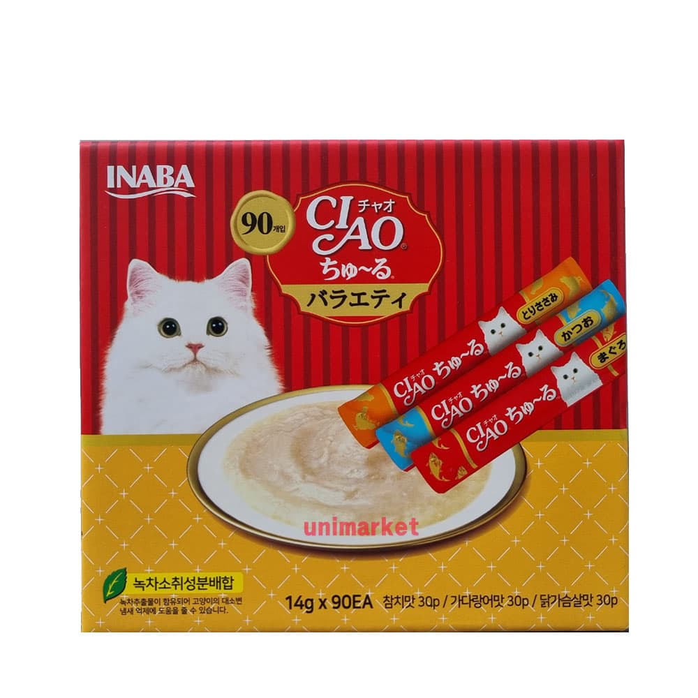 챠오츄르 대용량 90P 코스트코 고양이 츄르 간식 버라이어티 반려묘 차오추르 90P