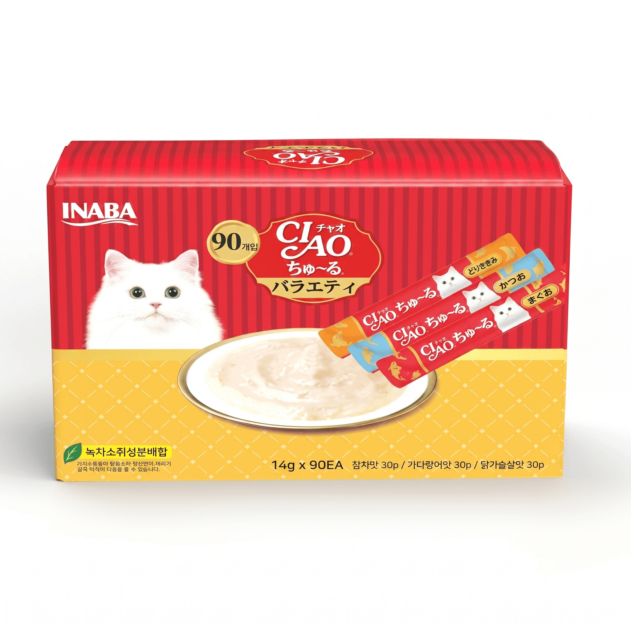 챠오츄르 대용량 90P 코스트코 고양이 츄르 간식 버라이어티 반려묘 차오추르 90P