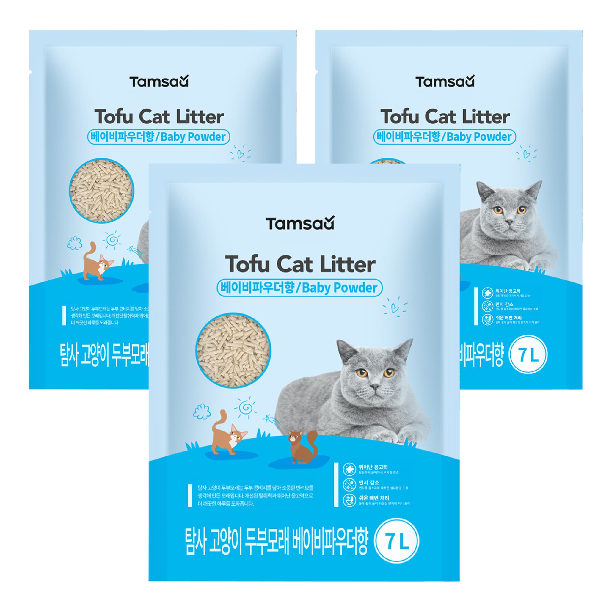 탐사 베이직 프리미엄 고양이 두부모래 7L (약 2.8kg)