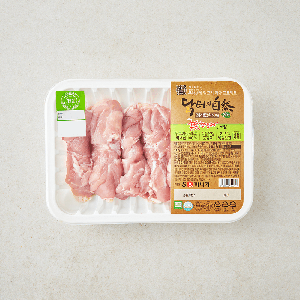 마니커 닭터의자연 무항생제 인증 1등급 닭다리살 정육 (냉장)