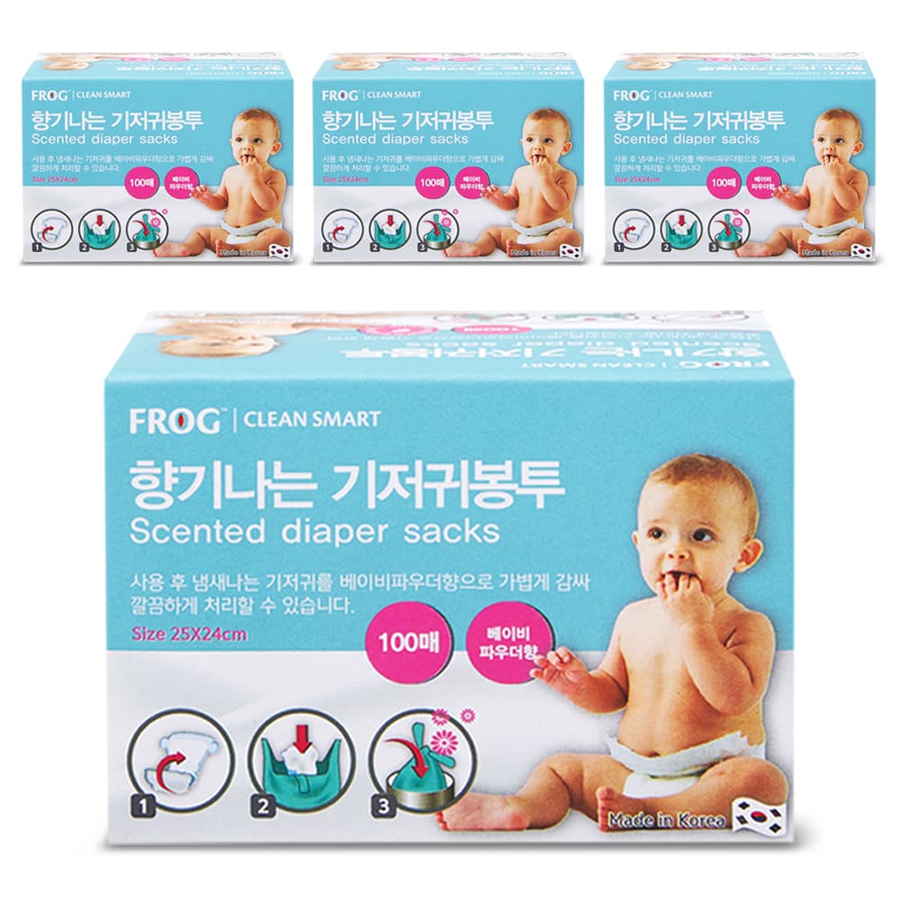 프로그 향기나는 기저귀봉투 베이비파우더향 100p