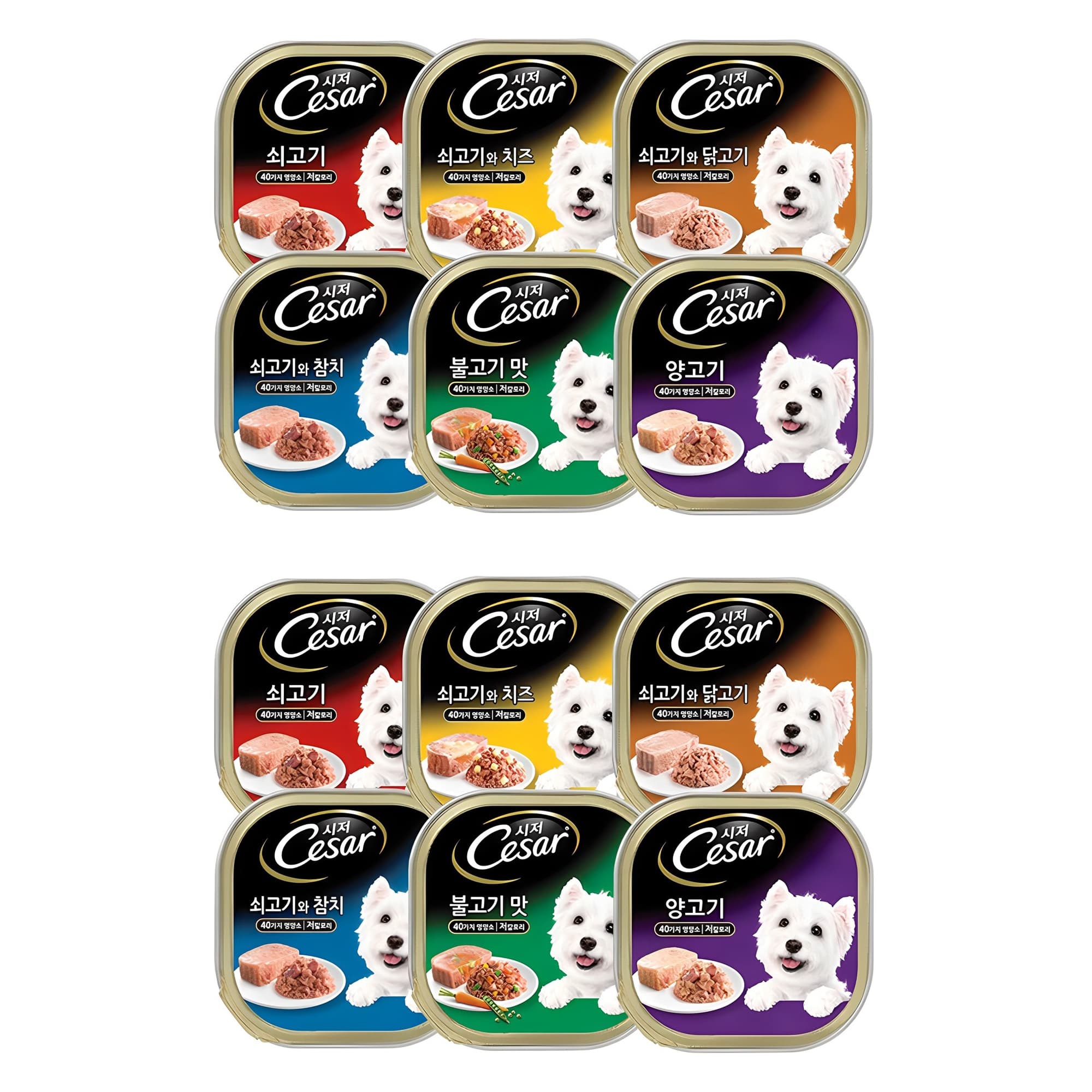 시저 1세 이상 강아지 버라이어티팩 주식캔