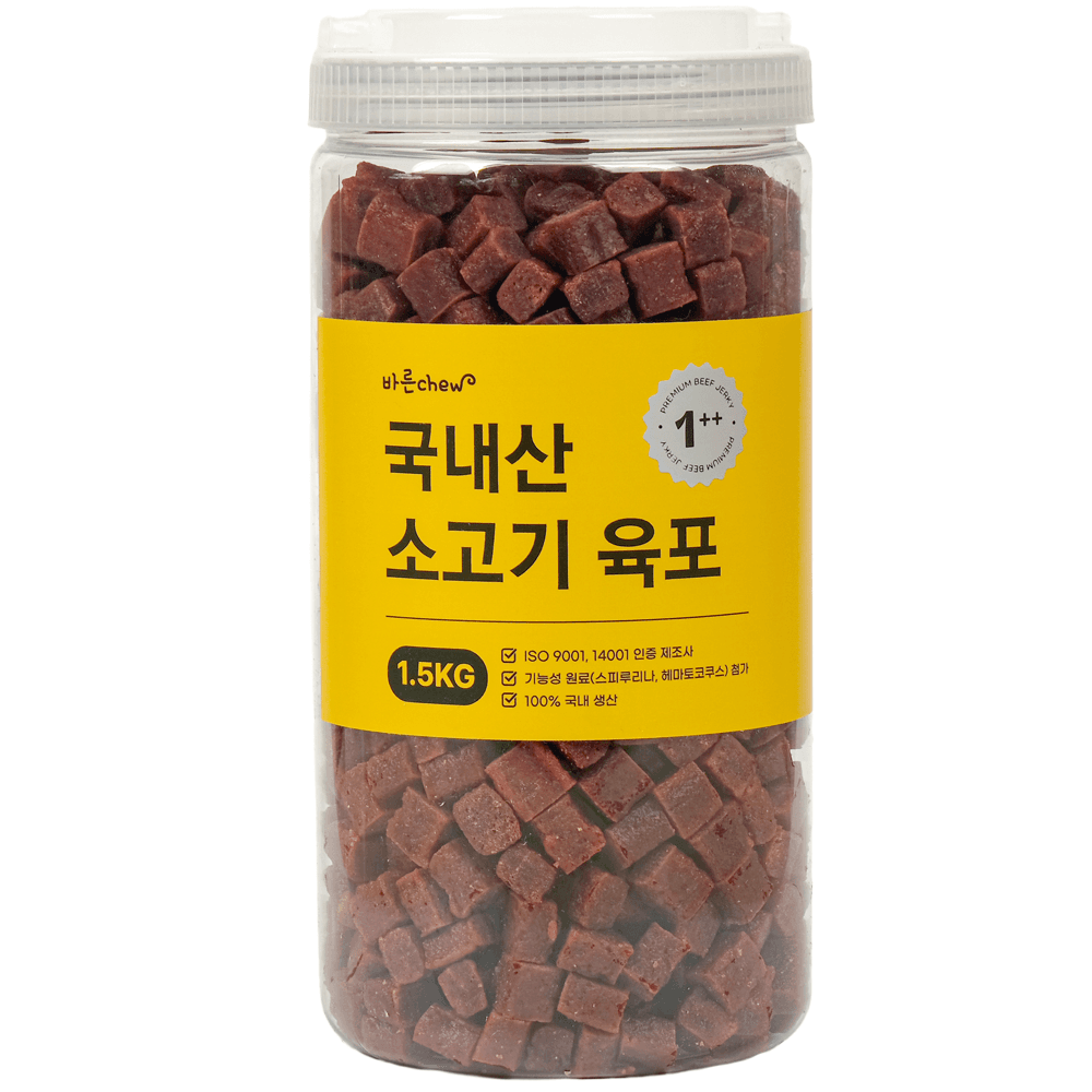 바른츄 강아지 간식 소고기 육포 1.5kg