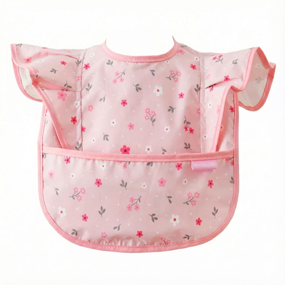 따블리에 아기 프릴 방수 턱받이 자기주도 이유식 앞치마 어린이집 준비물