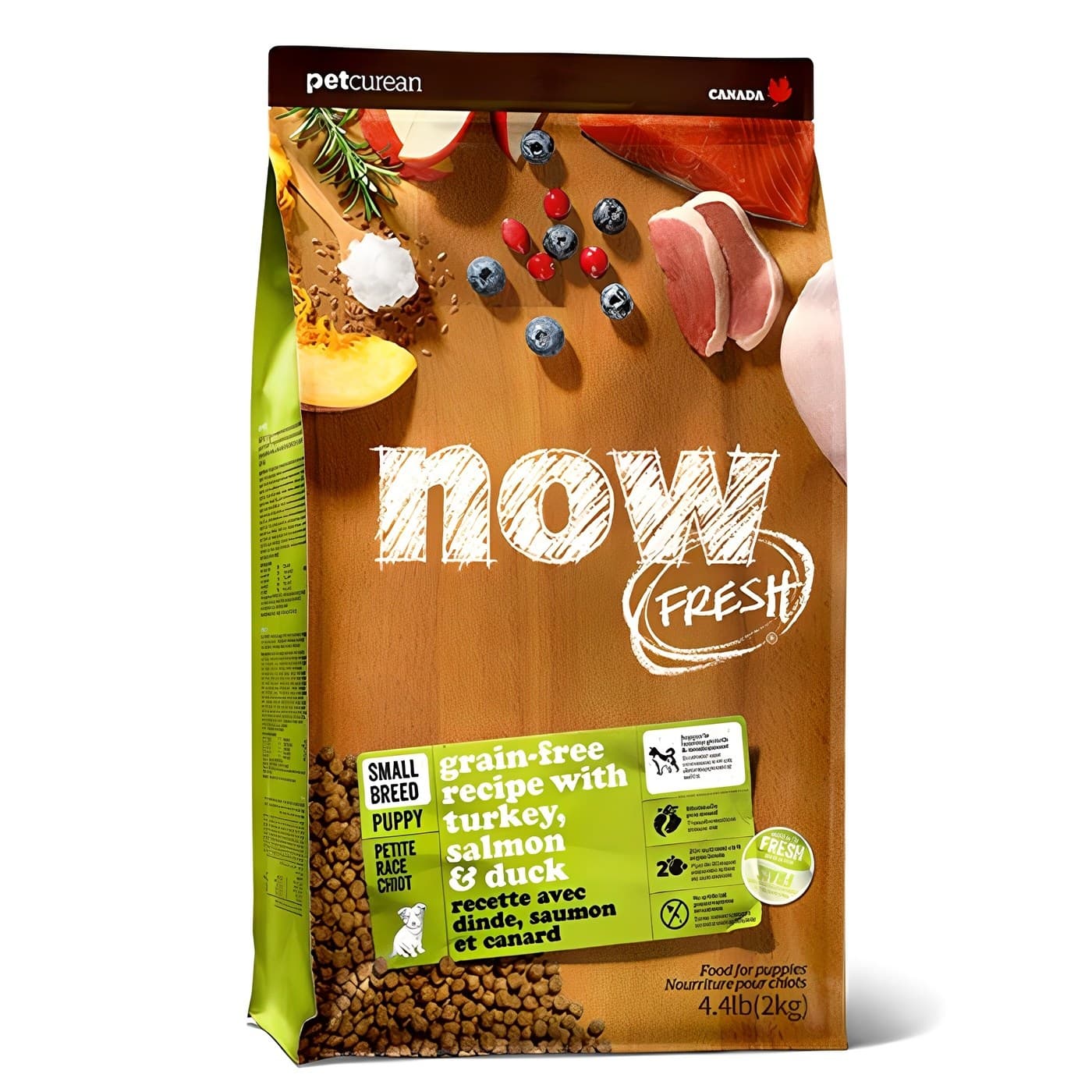 now 퍼피 그레인프리 스몰브리드 건식사료, 칠면조, 2kg, 3개