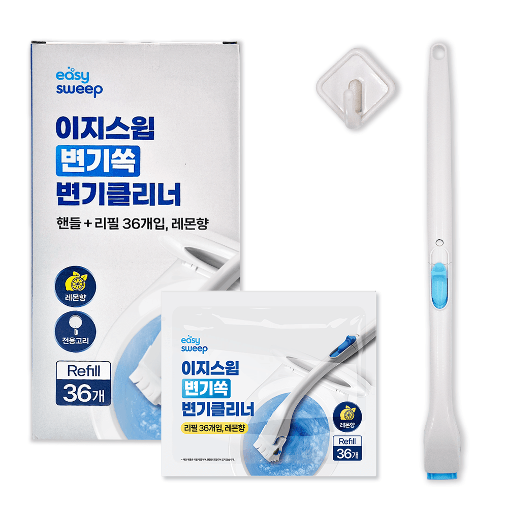 이지스윕 변기쏙 변기클리너 핸들 + 리필 36개입+ 전용고리, 단일색상