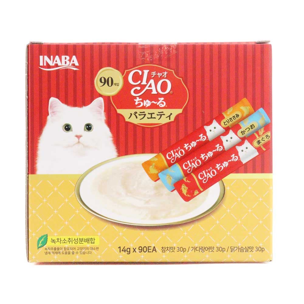 챠오츄르 대용량 90P 코스트코 고양이 츄르 간식 버라이어티 반려묘 차오추르 90P