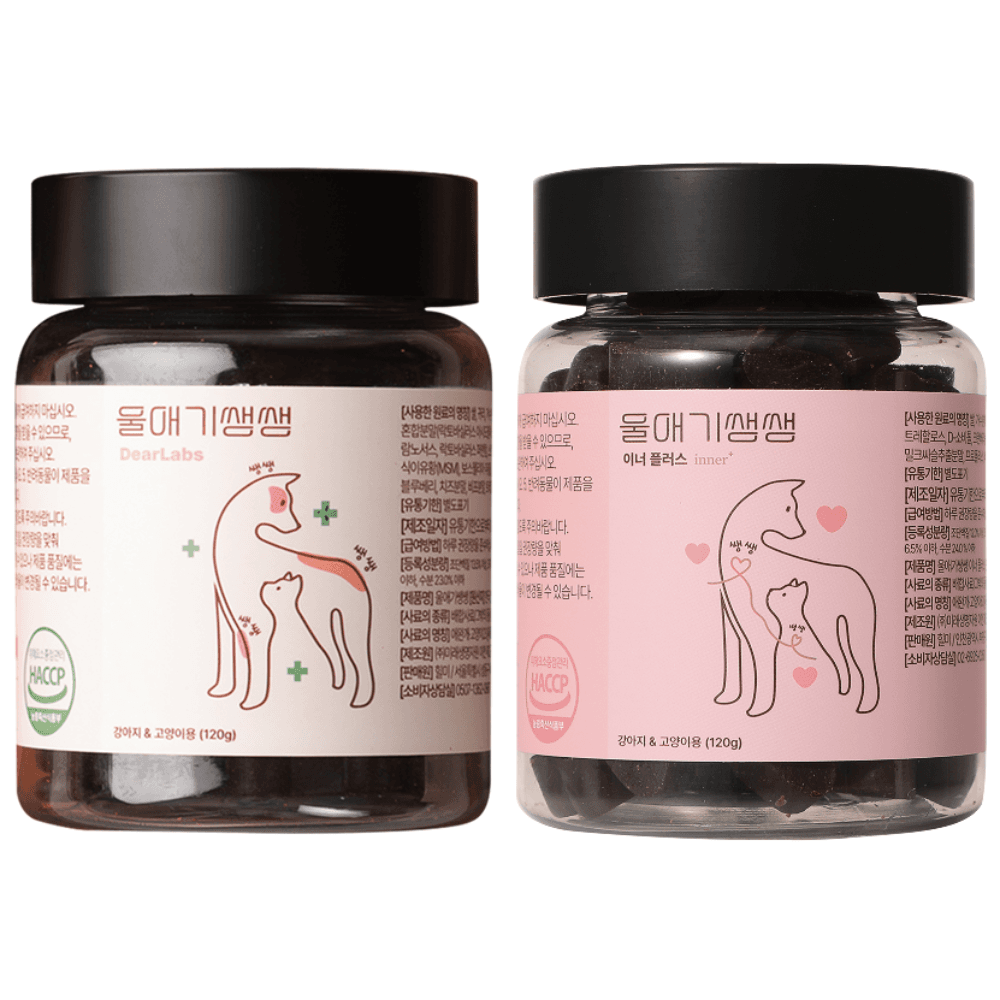 울애기쌩쌩 이너플러스 반려동물 종합영양제 기관지 심장 신장 간 케어, 60정, 종합영양제, 1개