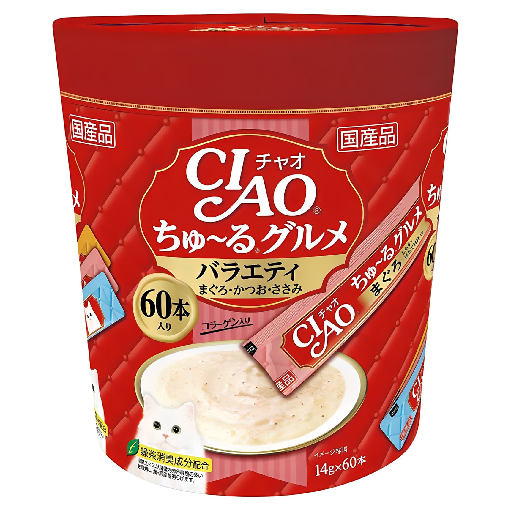 챠오츄르 고양이 구루메 버라이어티 간식 60p
