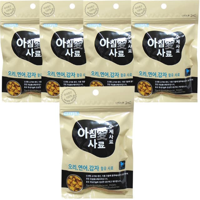 아침애 전연령용 강아지 한우가 함유된 수제사료, 소, 2.4kg, 1개