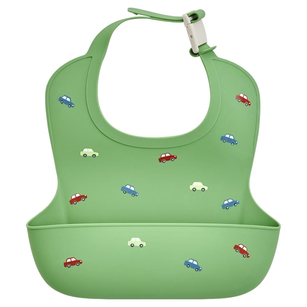 퍼기 유아용 방수 버클형 실리콘 이유식 턱받이