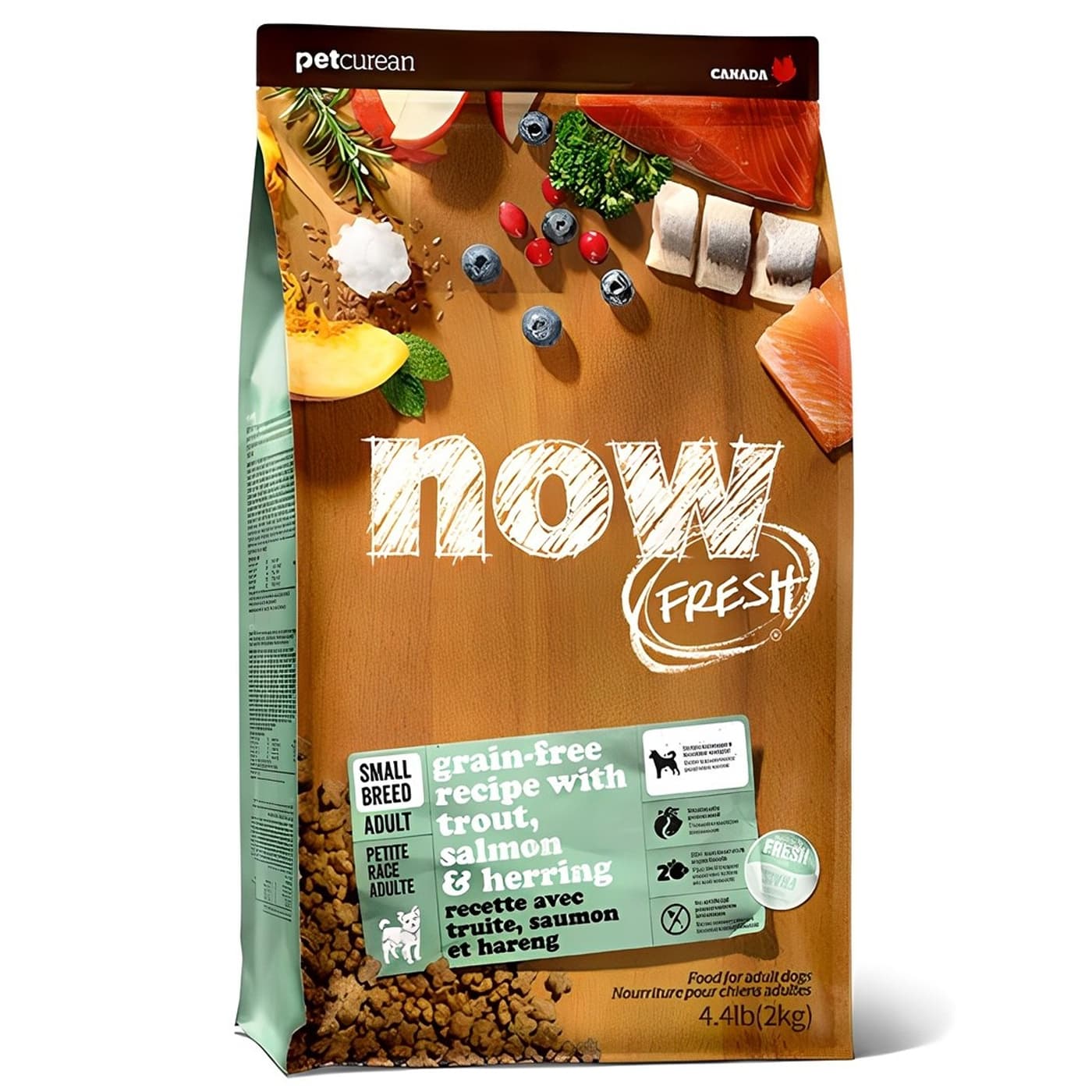 now 어덜트 강아지 프레쉬 스몰브리드 건식사료, 연어, 2kg, 1개