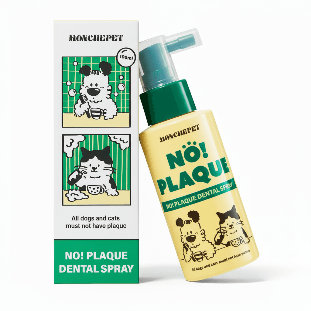 몽셰펫 노! 플라그 덴탈 스프레이 100ml 고양이&강아지 뿌리는치약 치석/구취제거/잇몸관리/구강영양