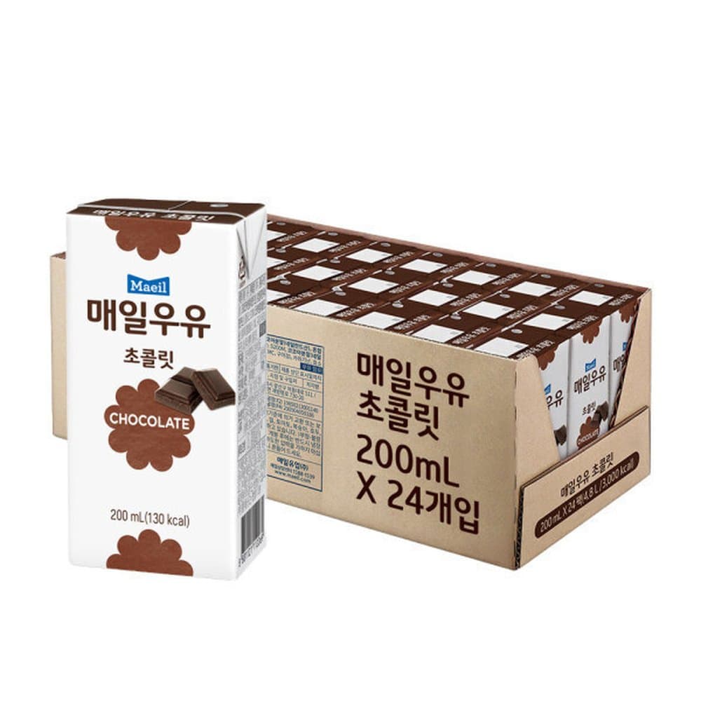 초코 멸균우유 200ml 24개