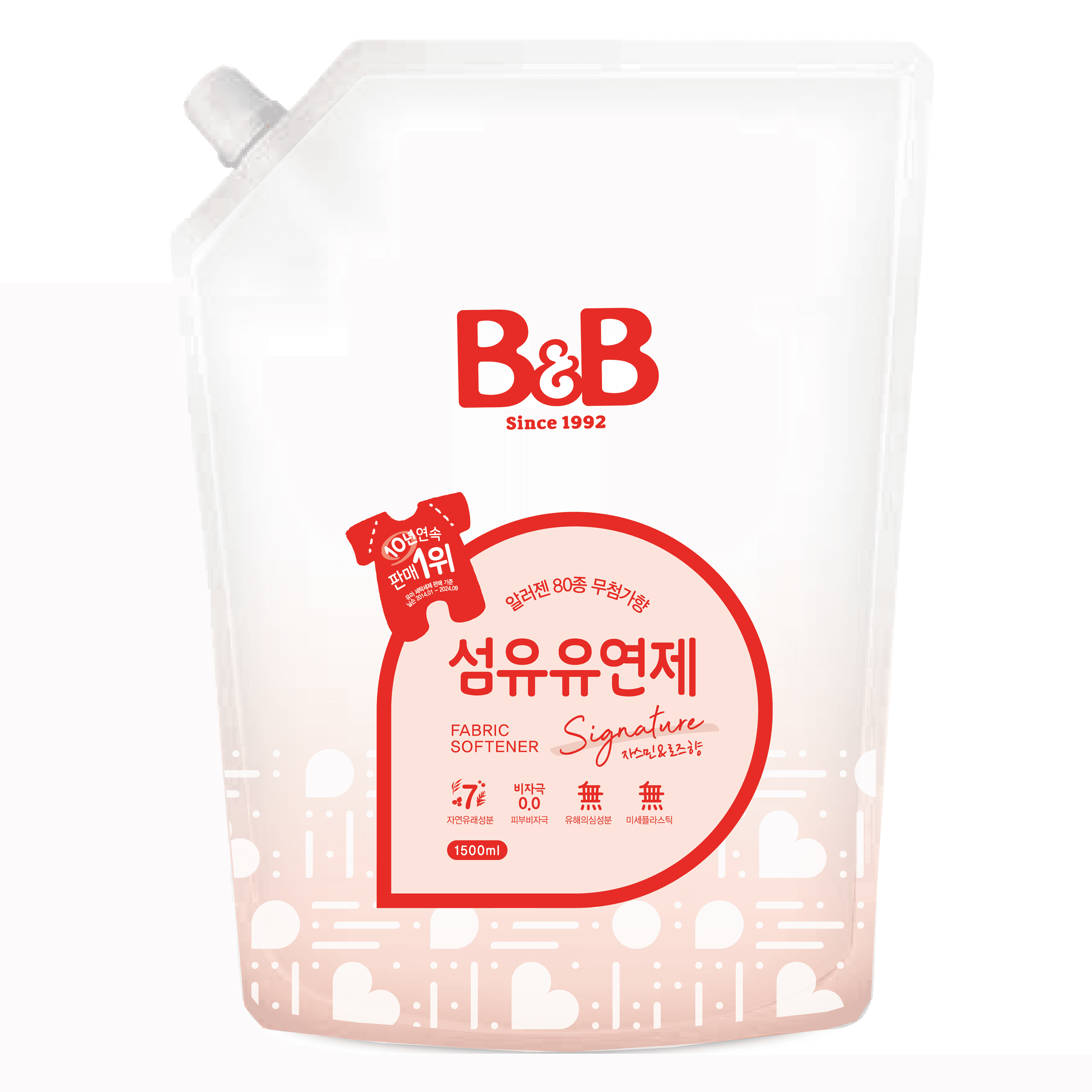 비앤비 유아 비자극 섬유유연제 자스민앤로즈향 리필형