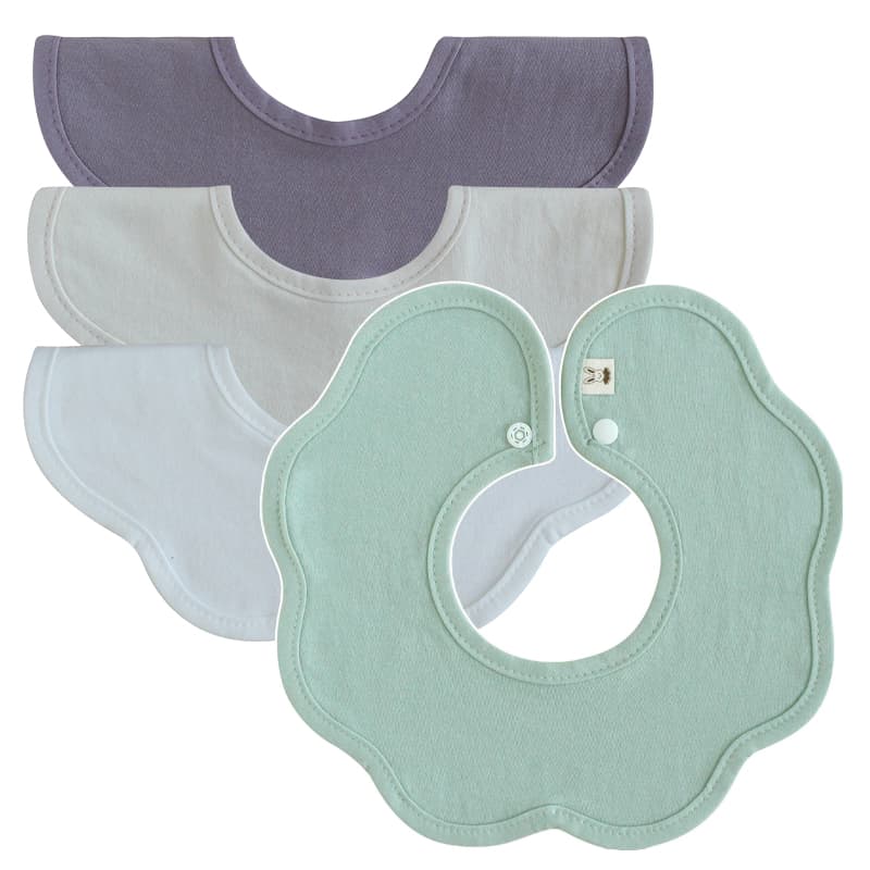 바니블라썸 여름용 롤링 턱받이 4종 세트