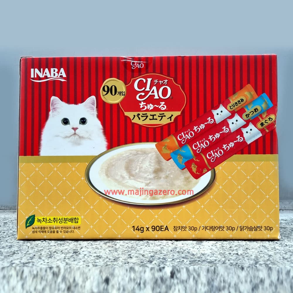 챠오츄르 대용량 90P 코스트코 고양이 츄르 간식 버라이어티 반려묘 차오추르 90P