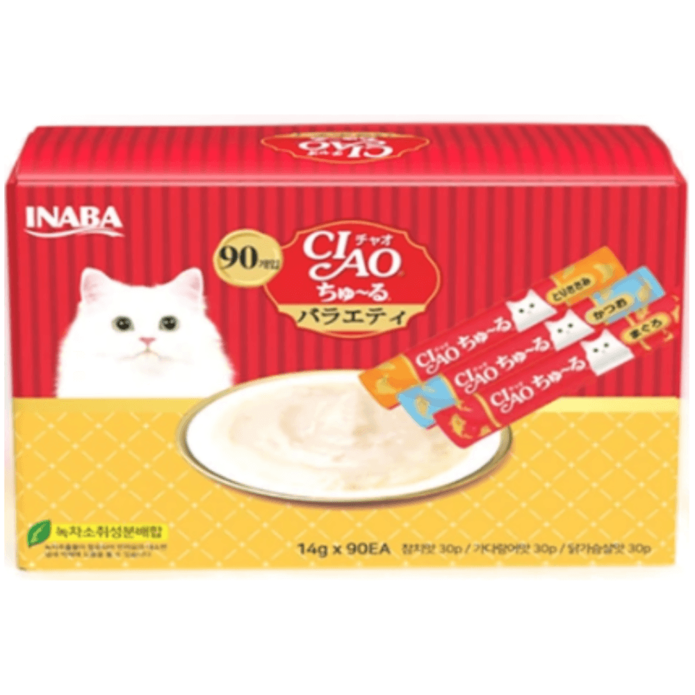 챠오츄르 대용량 90P 코스트코 고양이 츄르 간식 버라이어티 반려묘 차오추르 90P